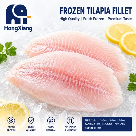 Premium fryst tilapiafilé